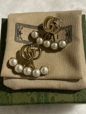 Gucci GG Marmont Earrings (2 piece set). (NEW)